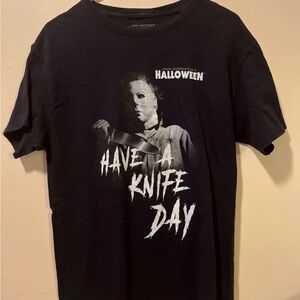 Halloween Michael Myers Halloween Shirt Size Medium “Have A Knife Day”